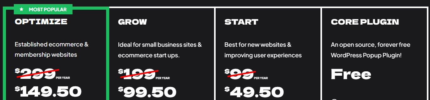 Popup Maker pricing