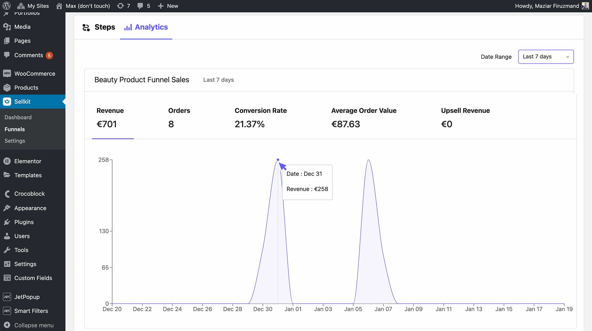 SellKit dashboard