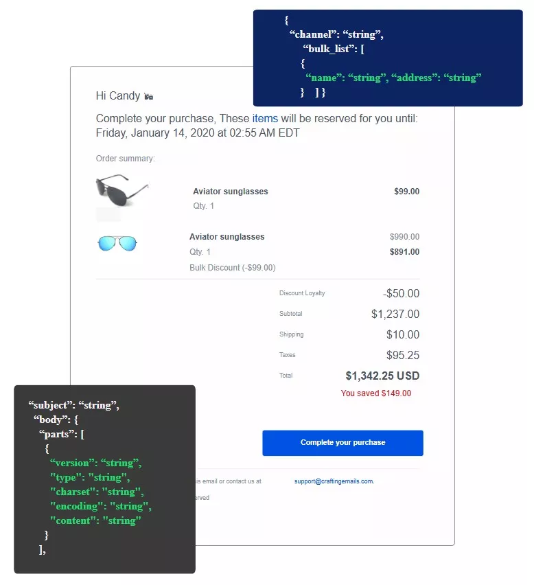 Email relay API