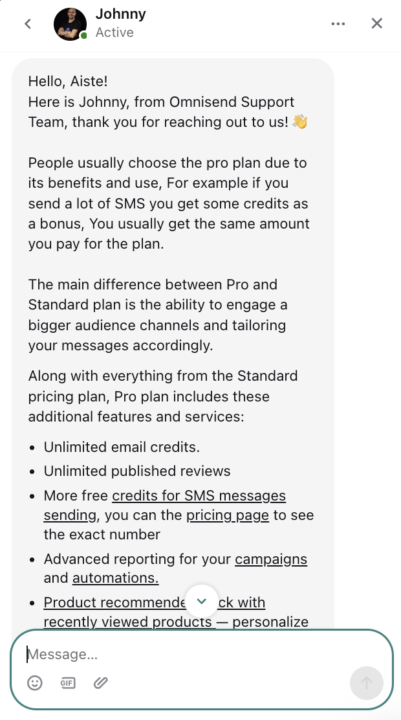 Omnisend customer support