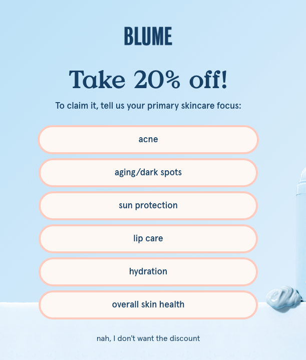 Blume multi-step signup form example