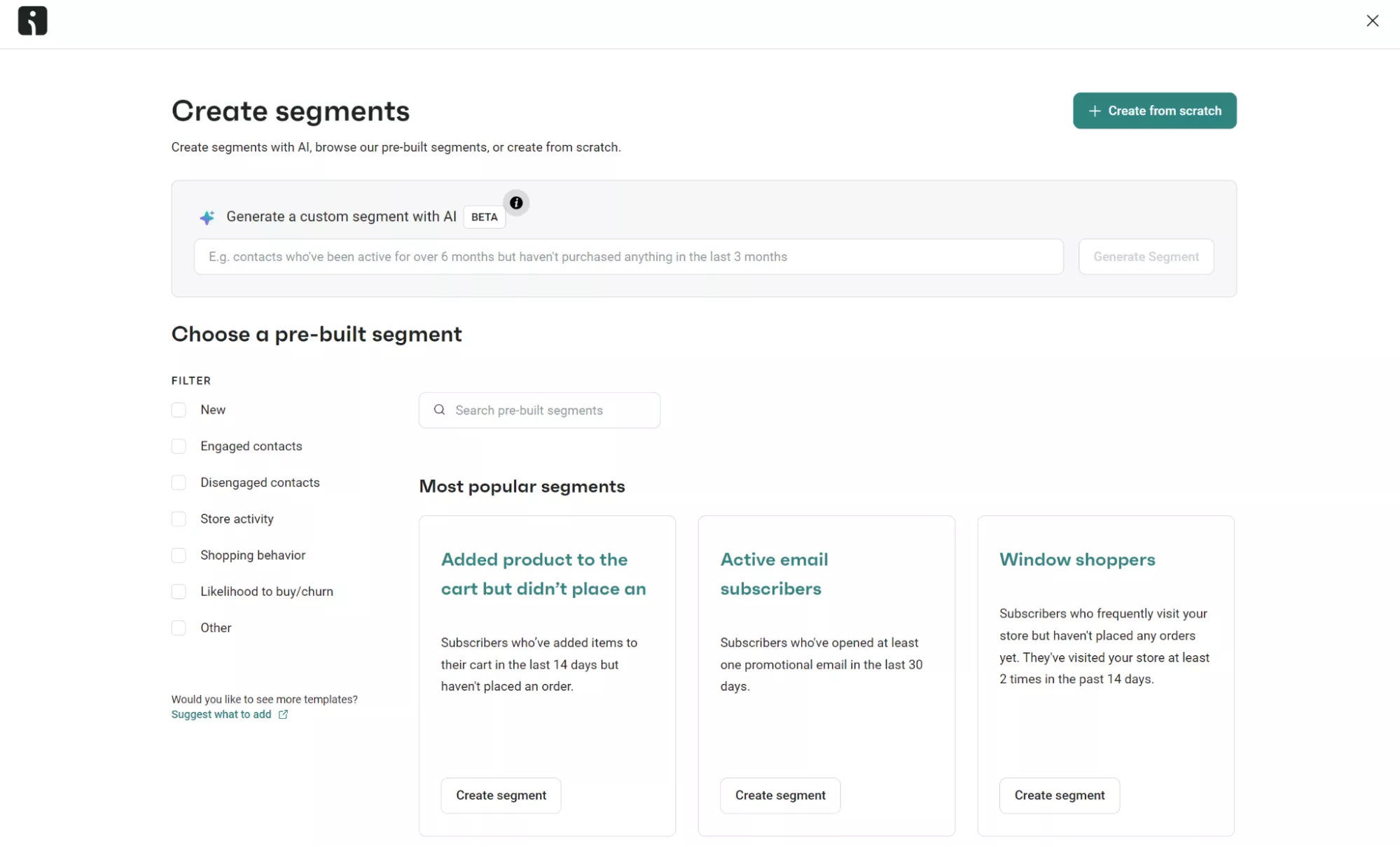 Creating segments