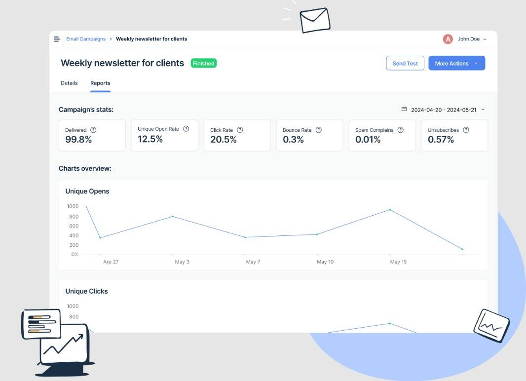 Mailtrap dashboard