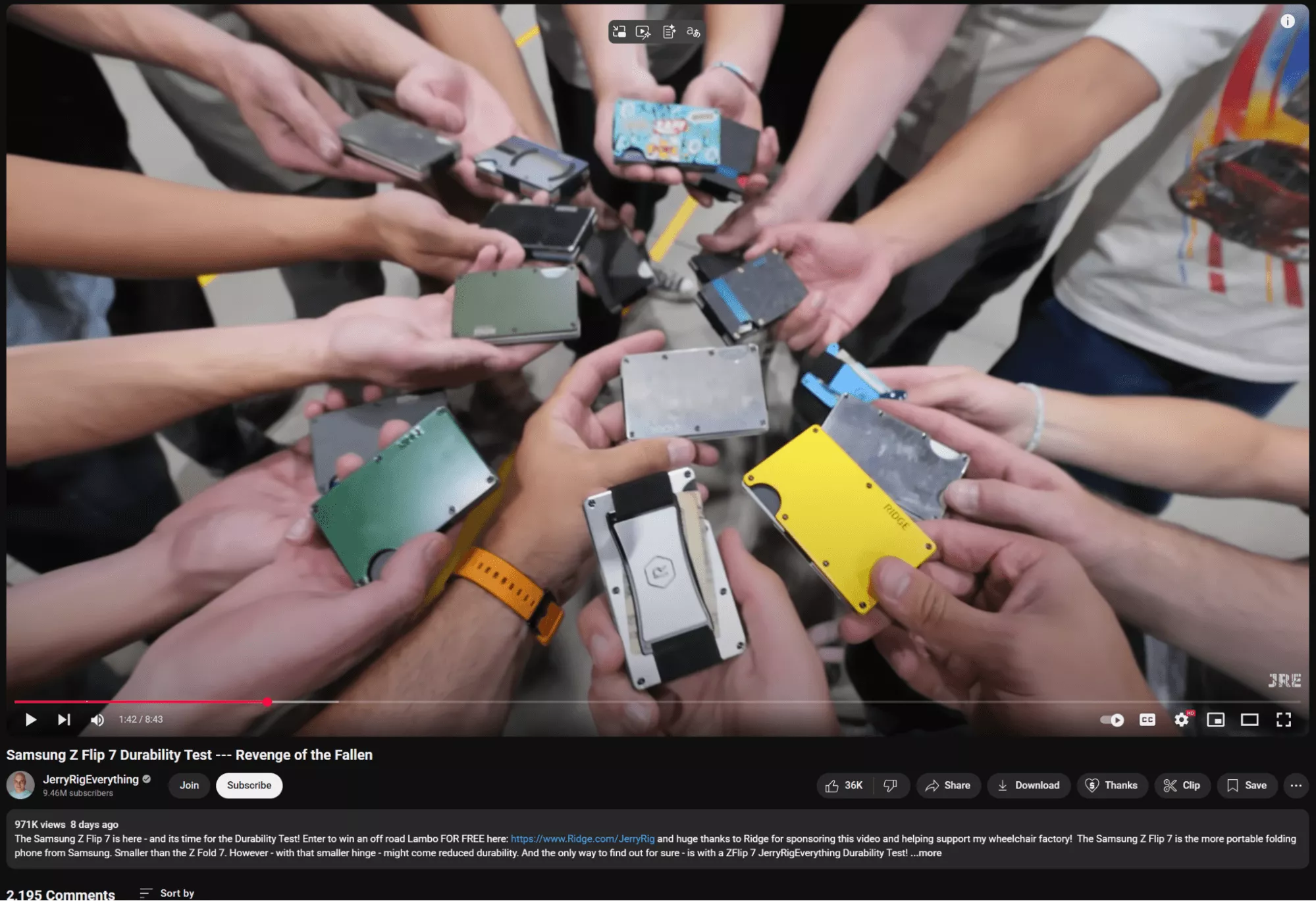 Influencer partnership with Samsung