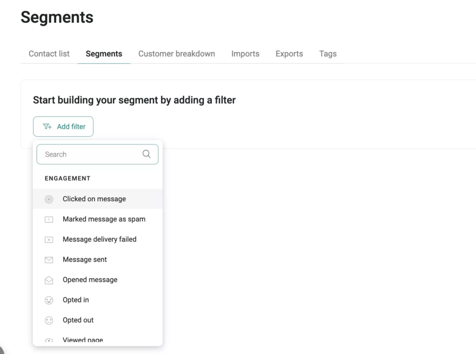 Omnisend segments