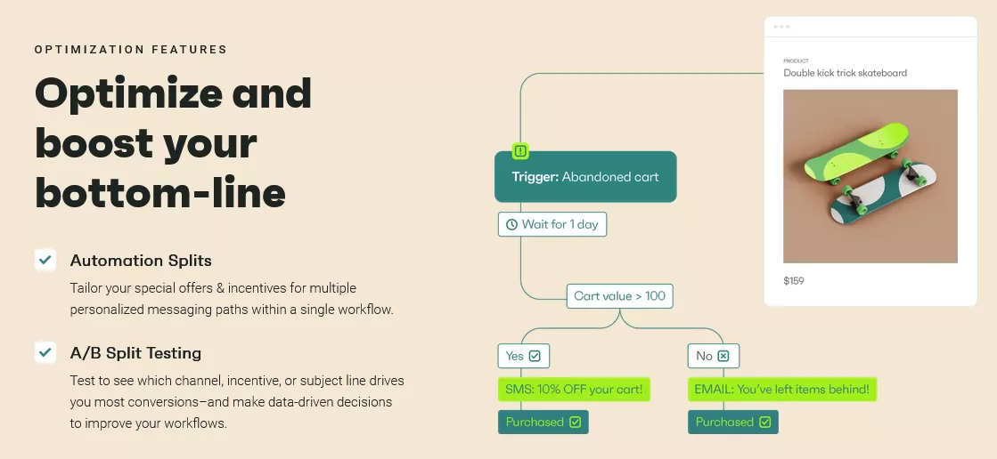 Omnisend optimization features