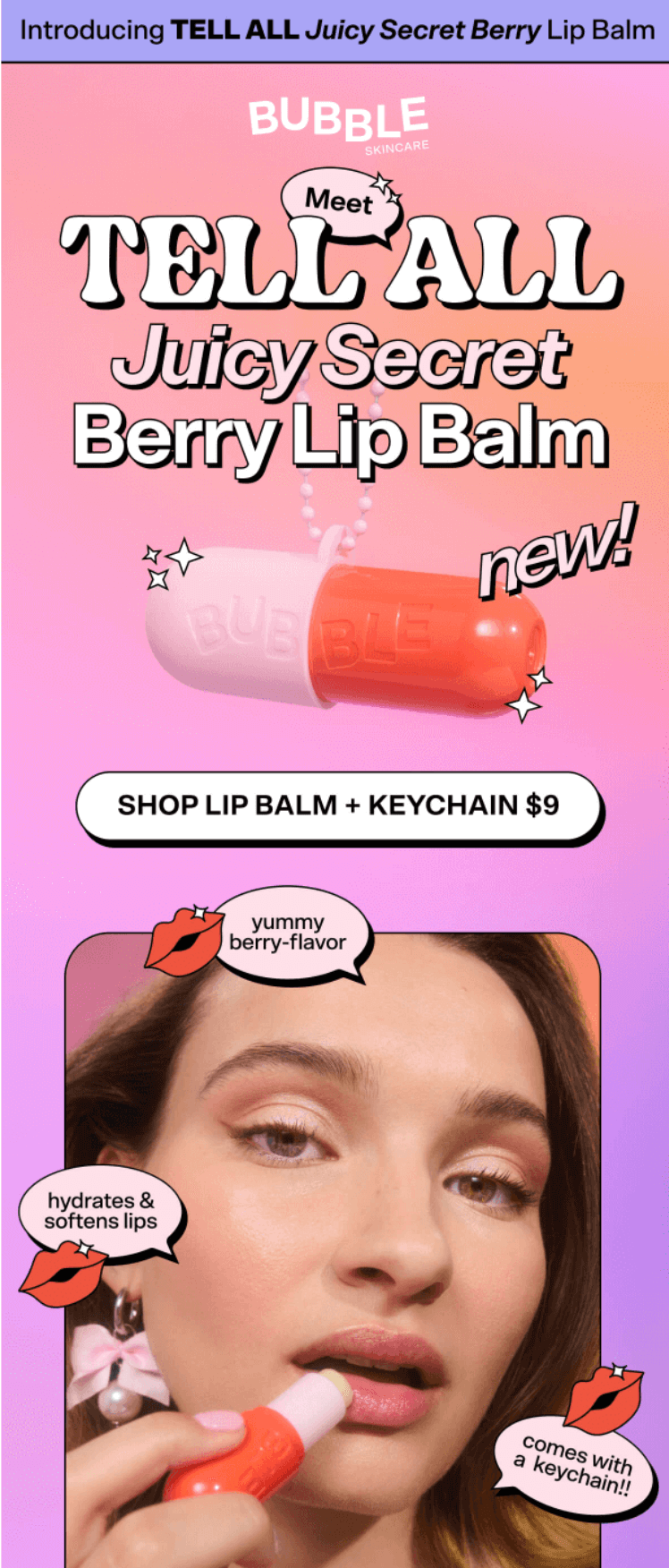 Bubble skincare email