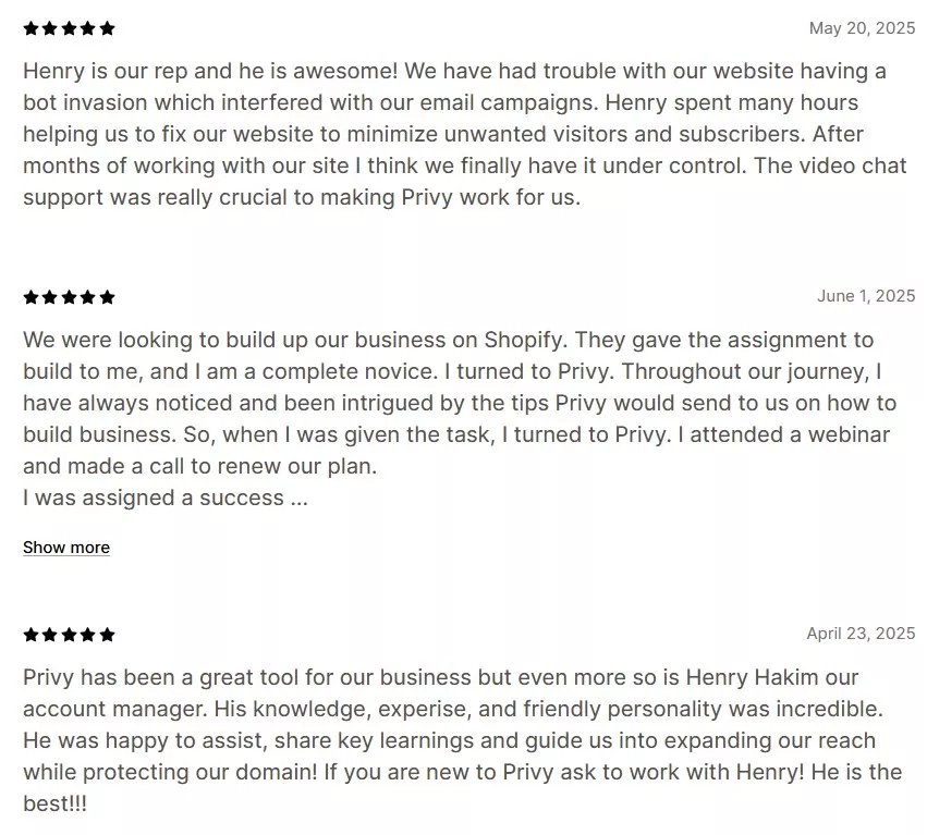 Privy reviews