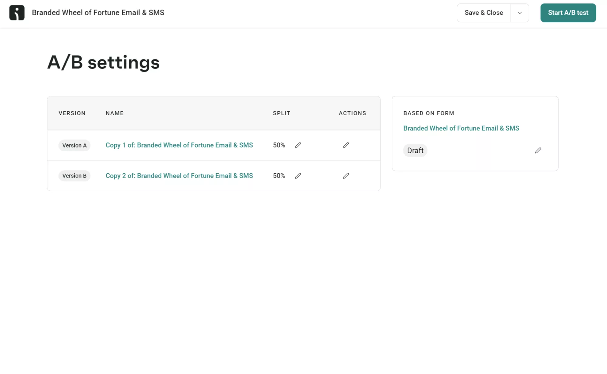 A/B testing