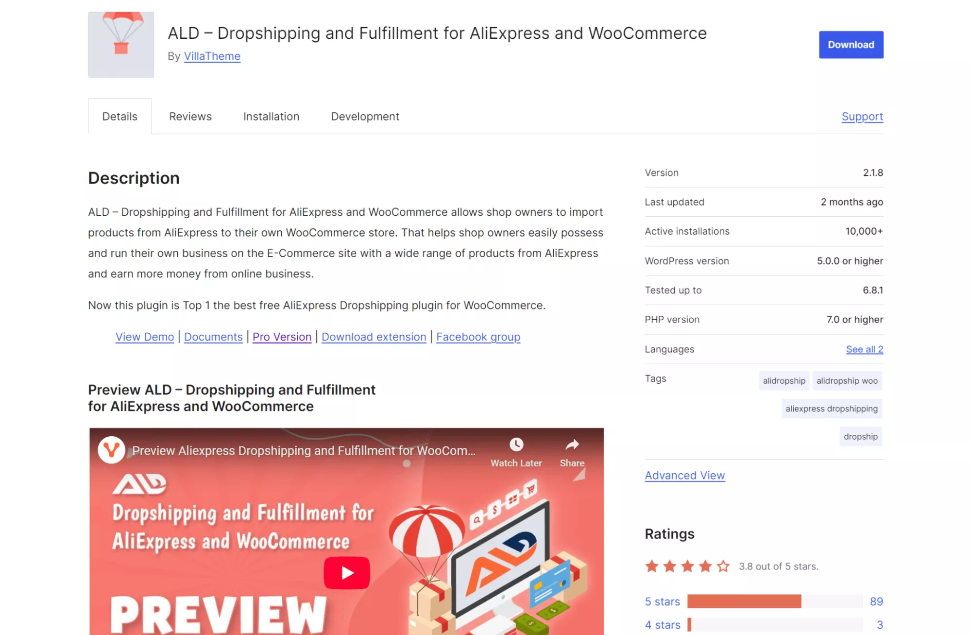 WooCommerce dropshipping plugin - ALD