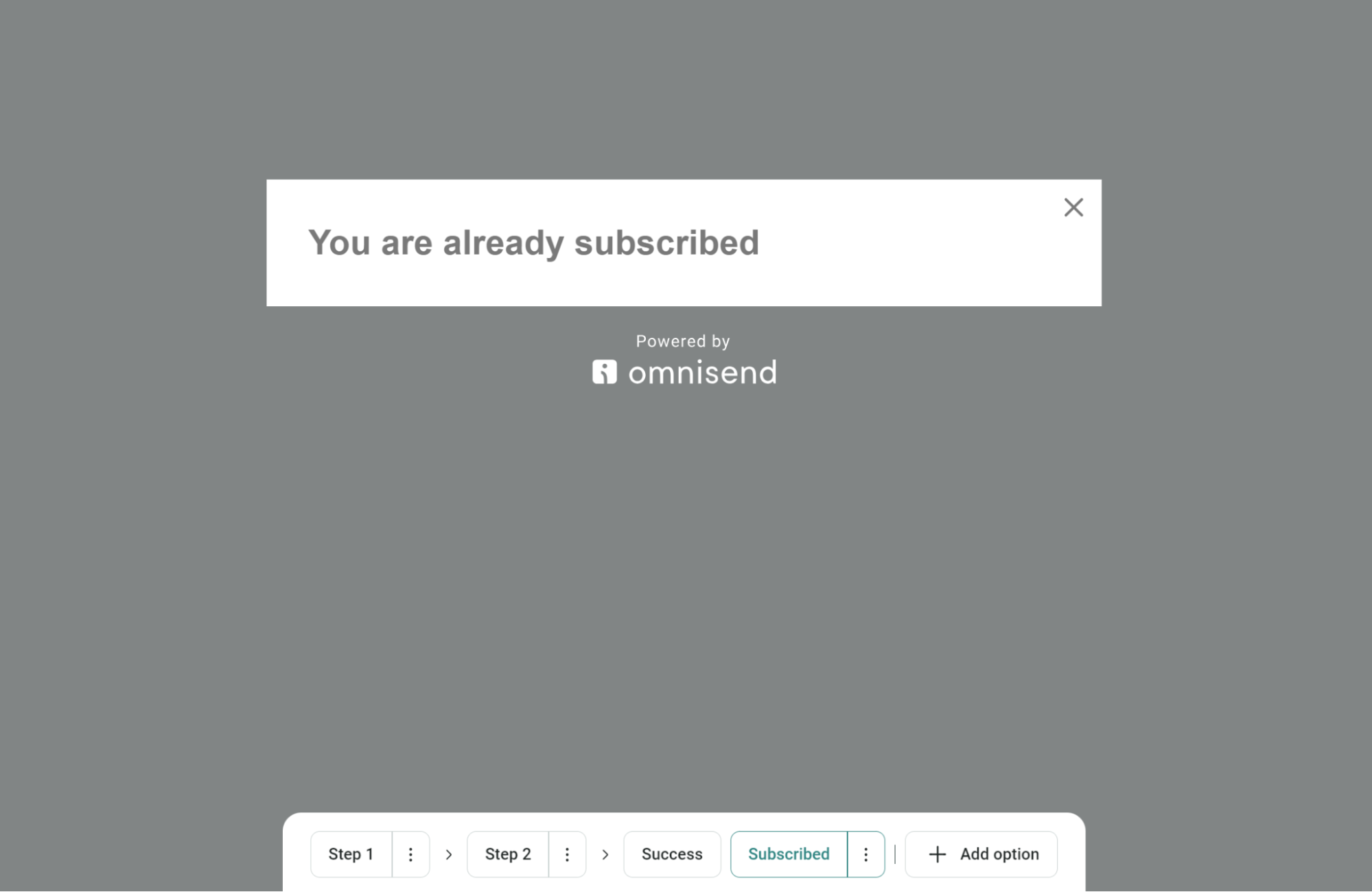 Adding 'already subscribed' message