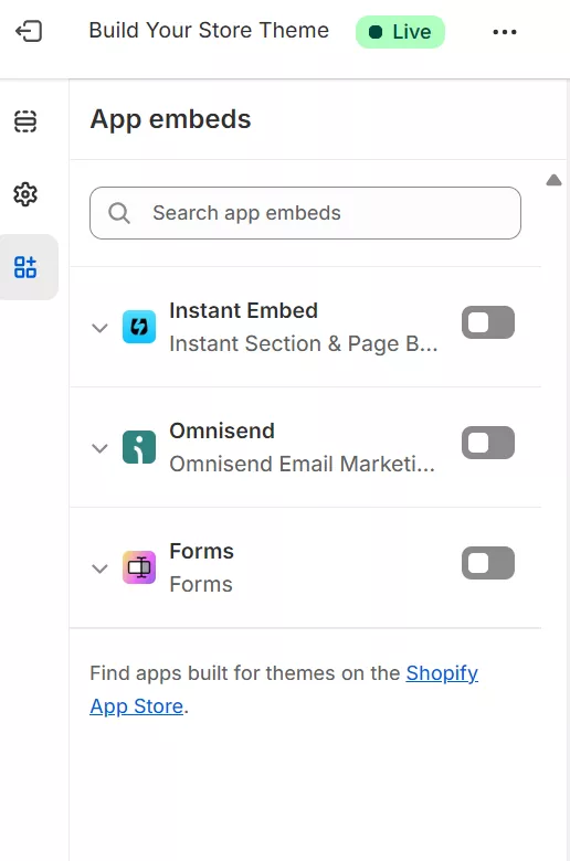 App embeds