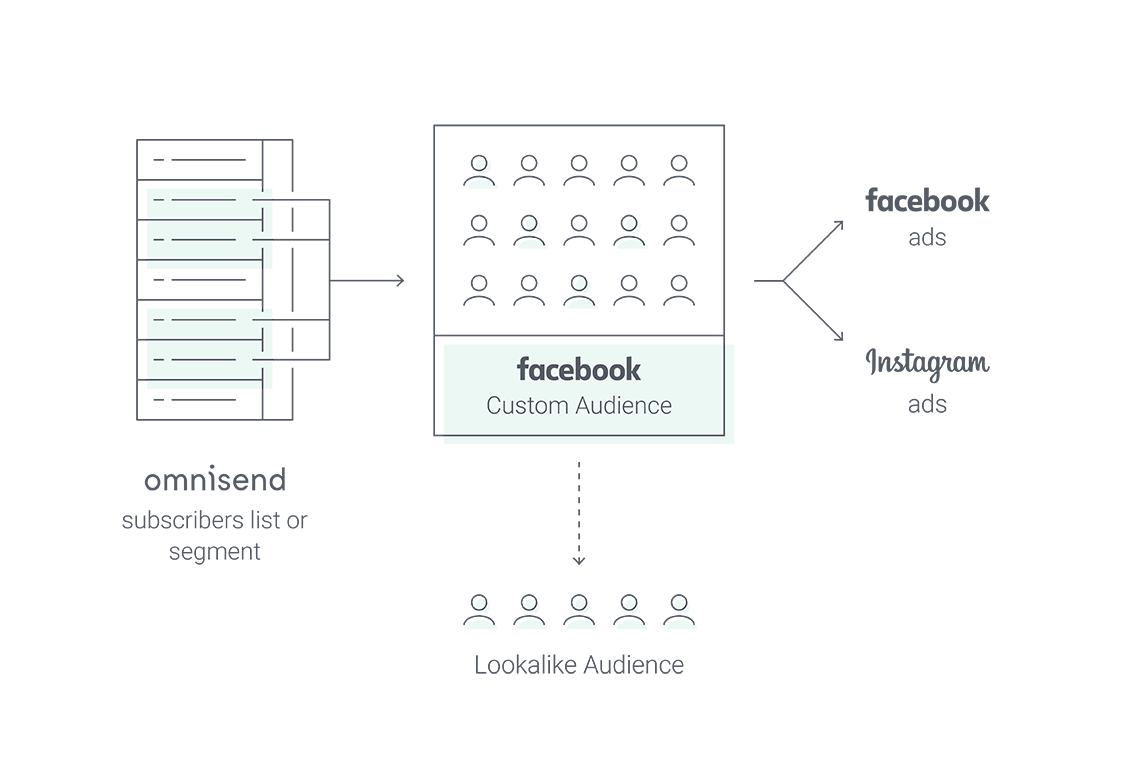 WooCommerce dropshipping stores manage audiences from Facebook and Instagram in Omnisend