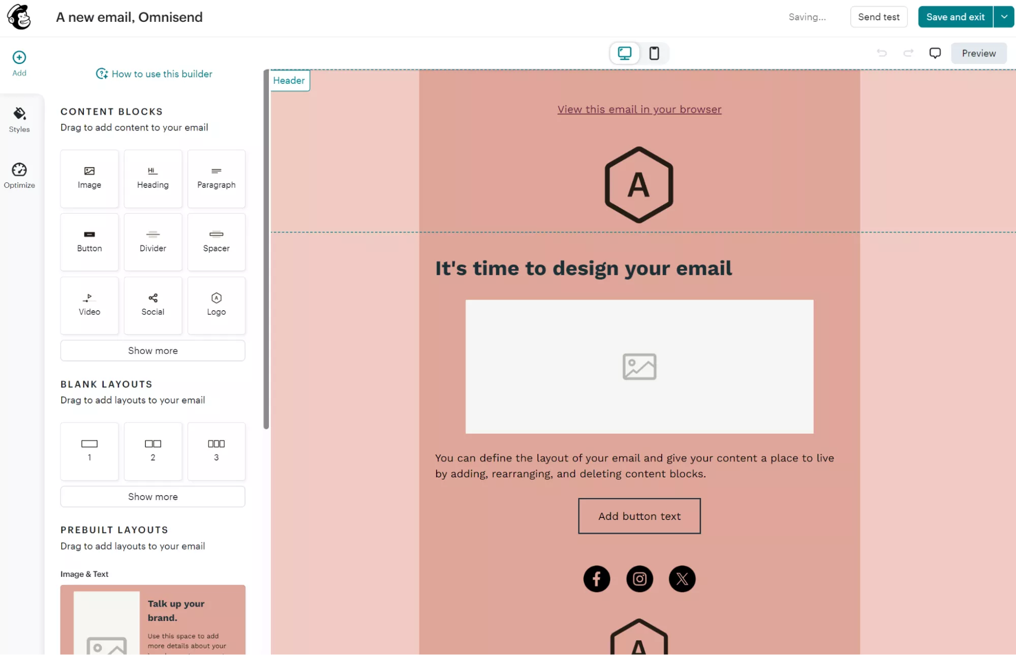 Email builder
