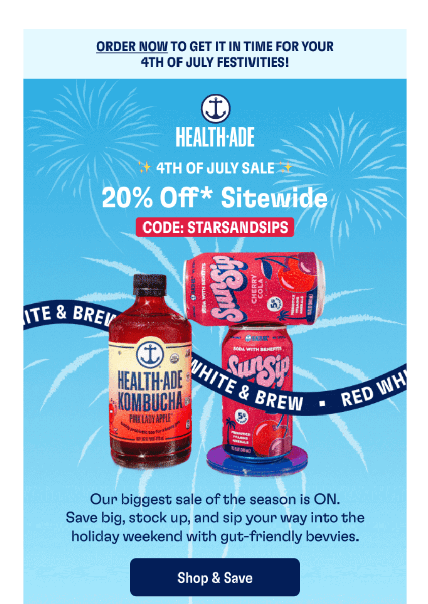 Health-Ade email