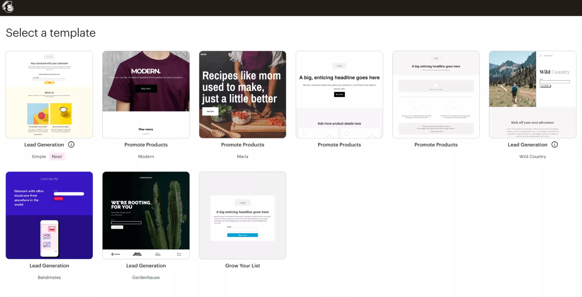 Web page templates
