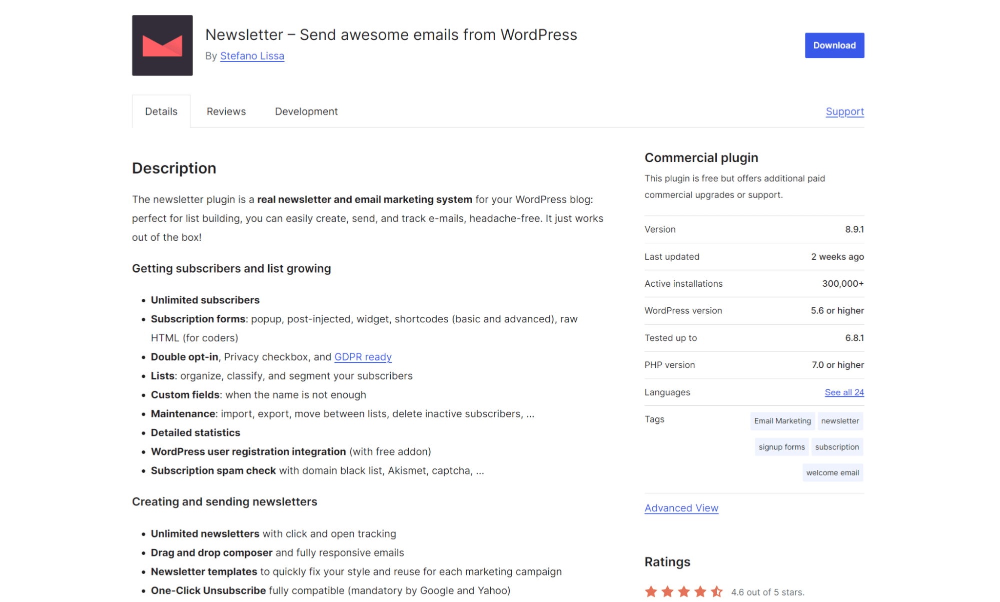 Newsletter plugin