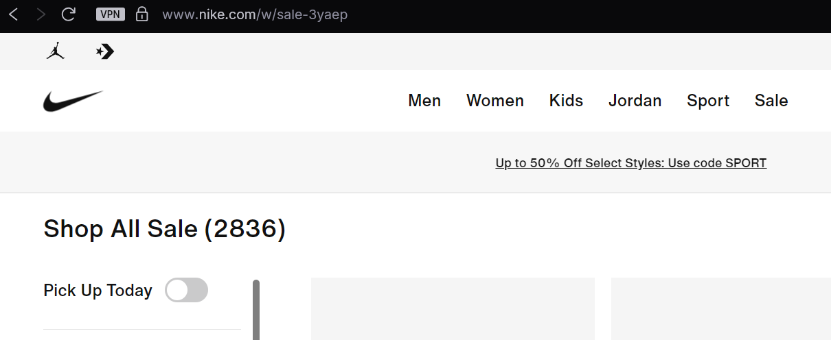 Nike discount coupon