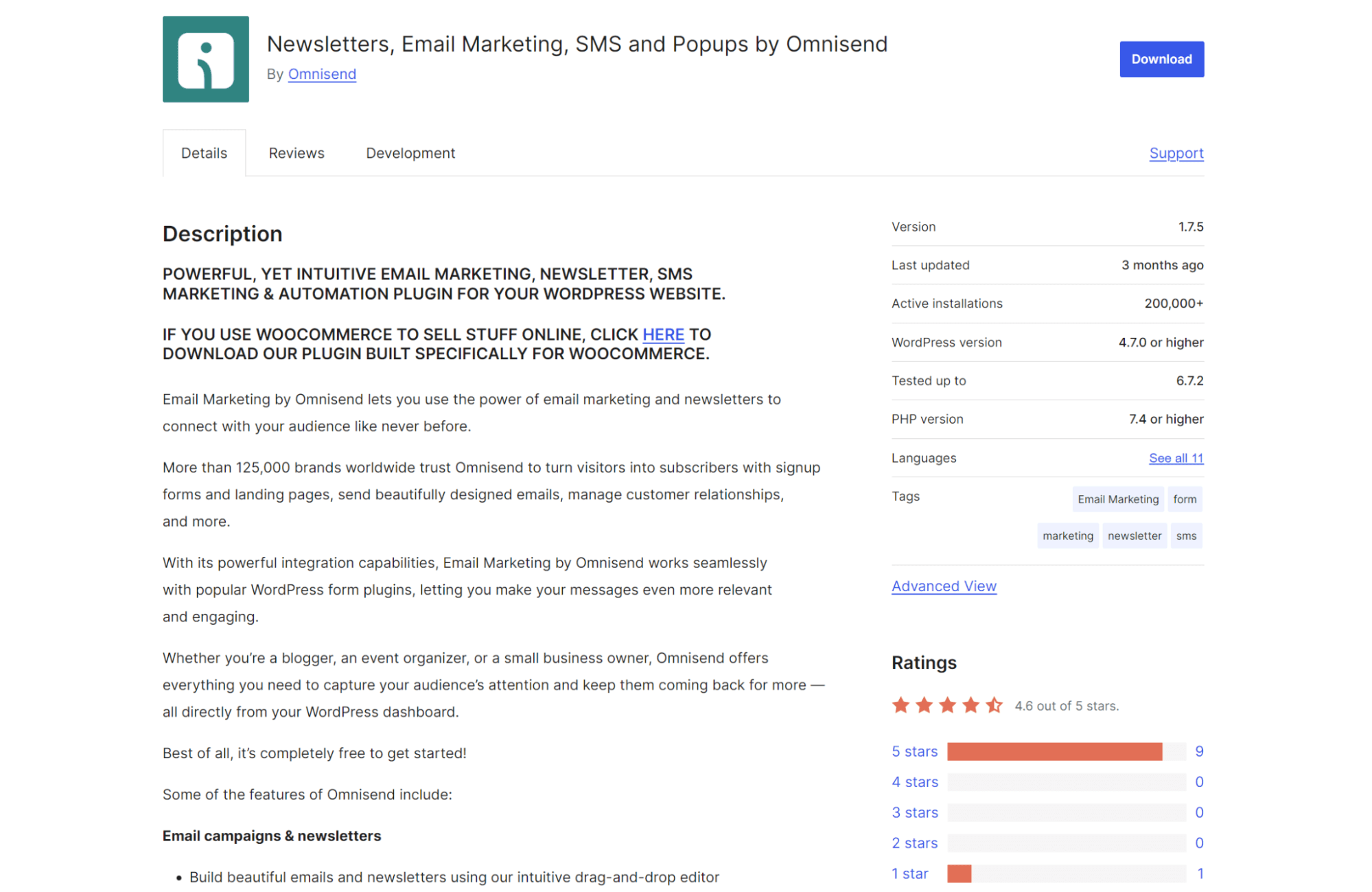 10 best WordPress email marketing plugins: Omnisend