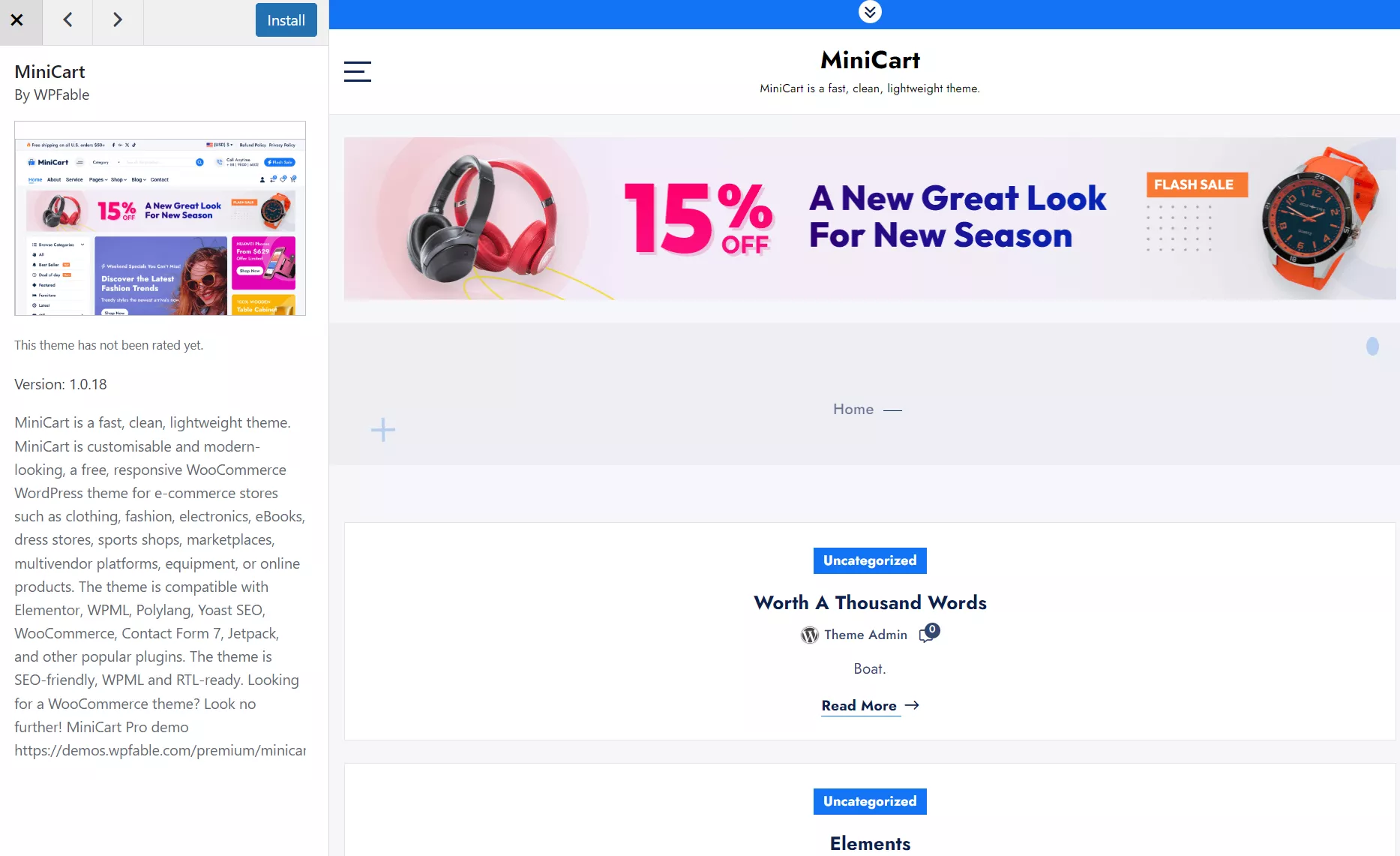 Preview Live demos of WooCommerce themes
