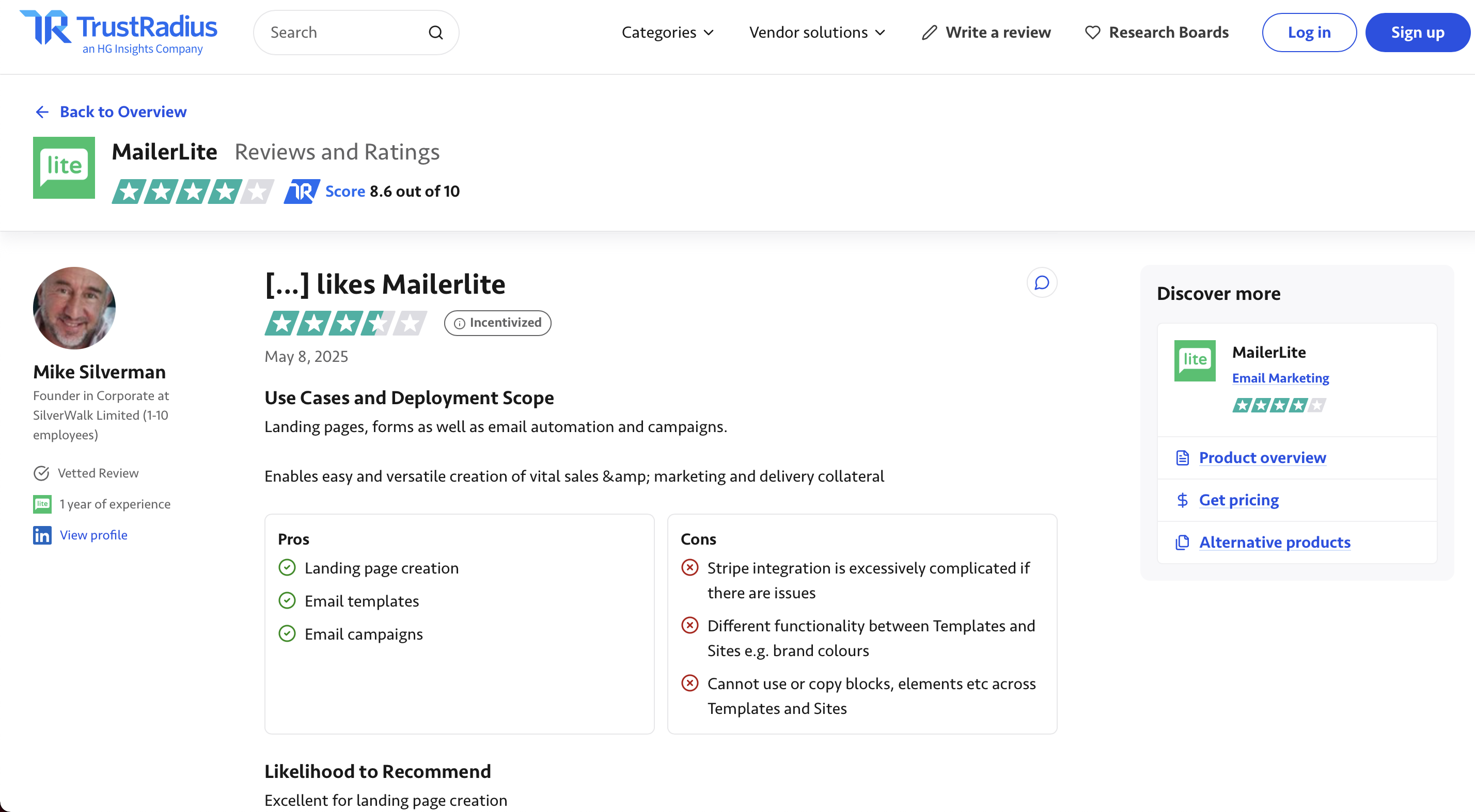 MailerLite user review