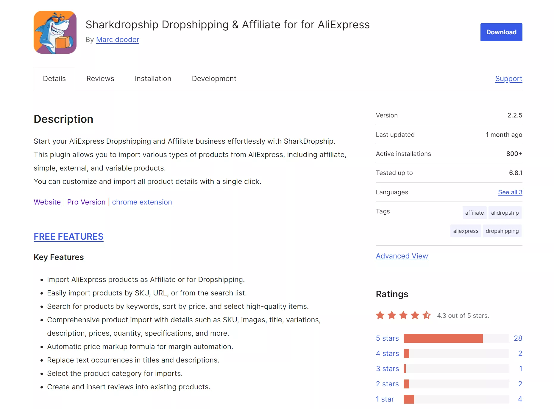 WooCommerce dropshipping plugin - Sharkdropship