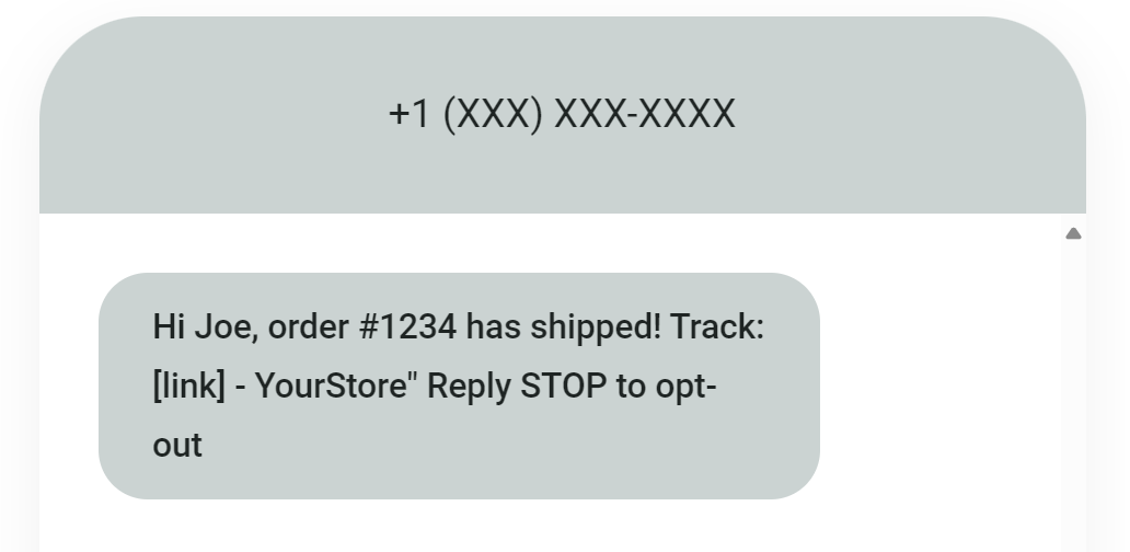 SMS example