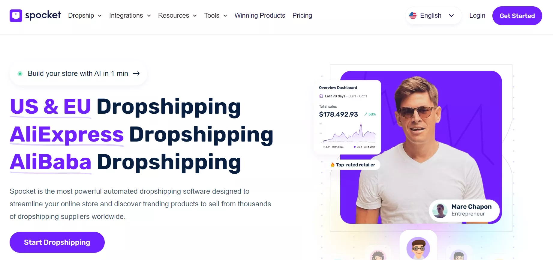 WooCommerce dropshipping plugin - Spocket