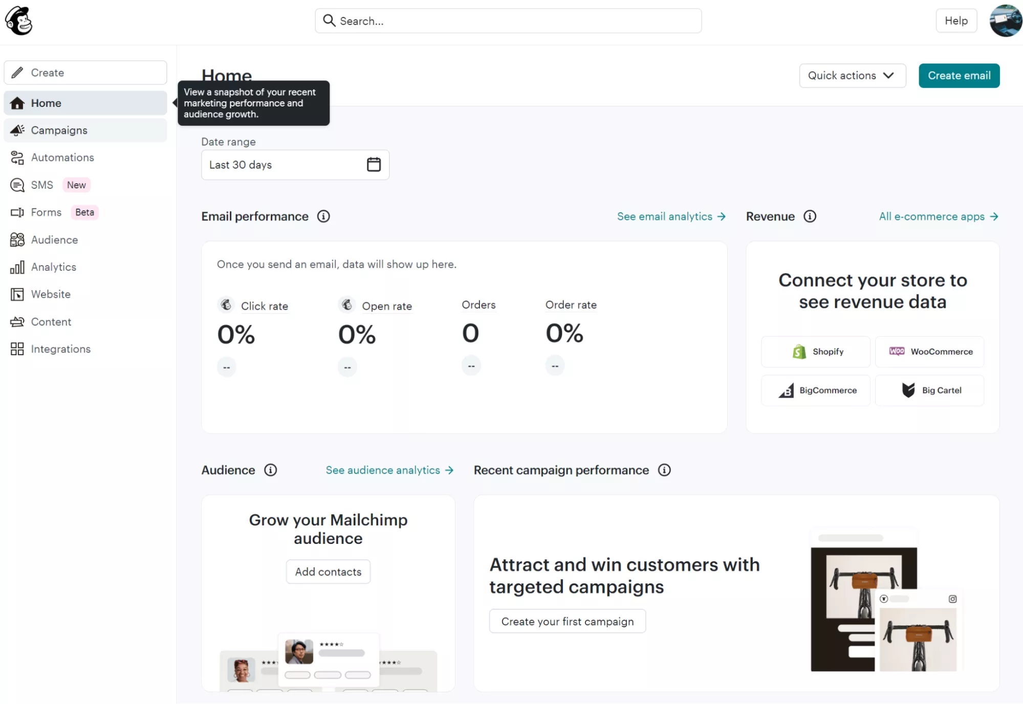 Dashboard navigation