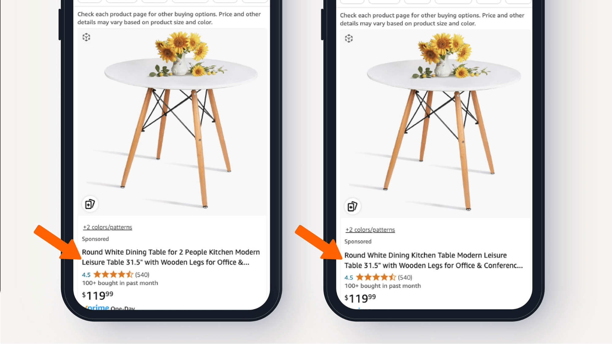 A screenshot of Amazon app
