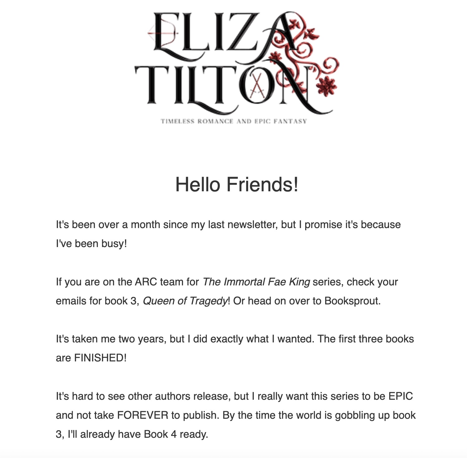 Behind the scenes email