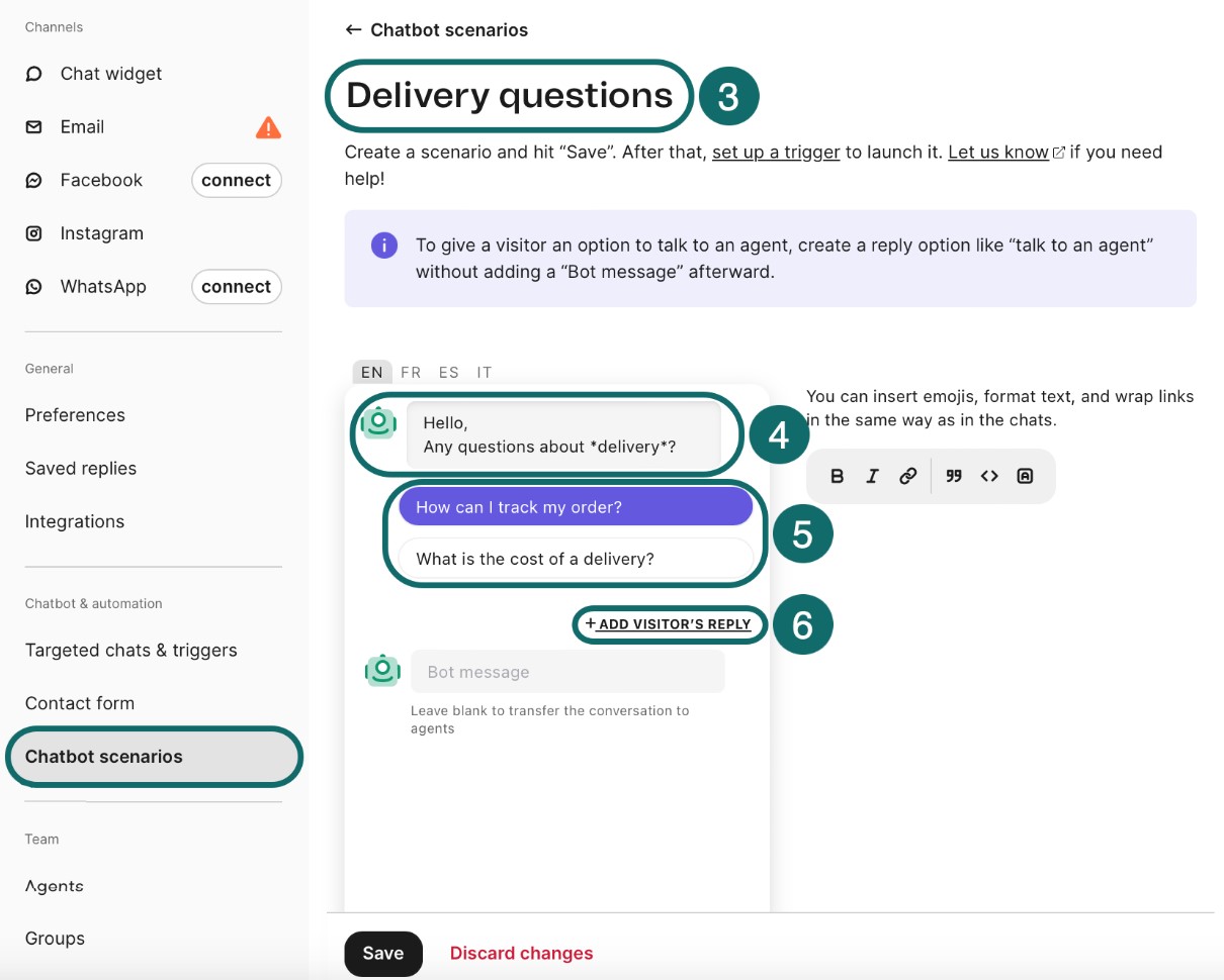 Brevo chatbot