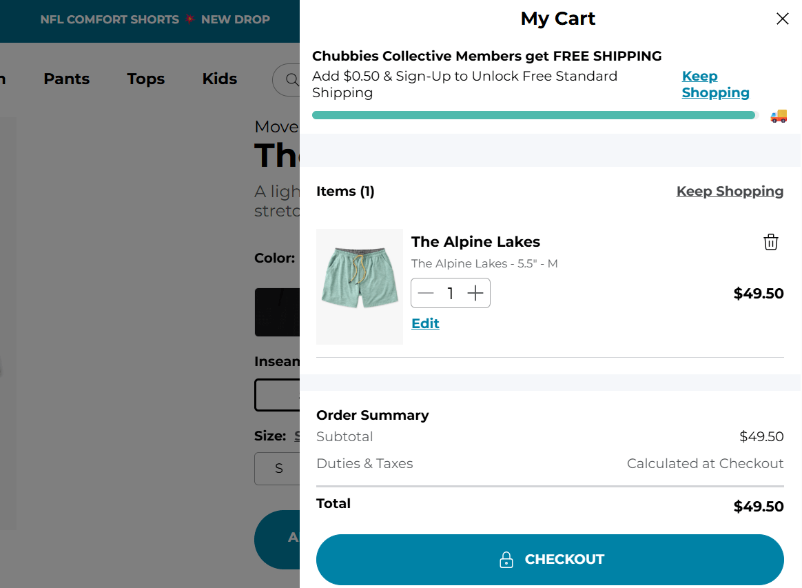 Free shipping threshold incentive example