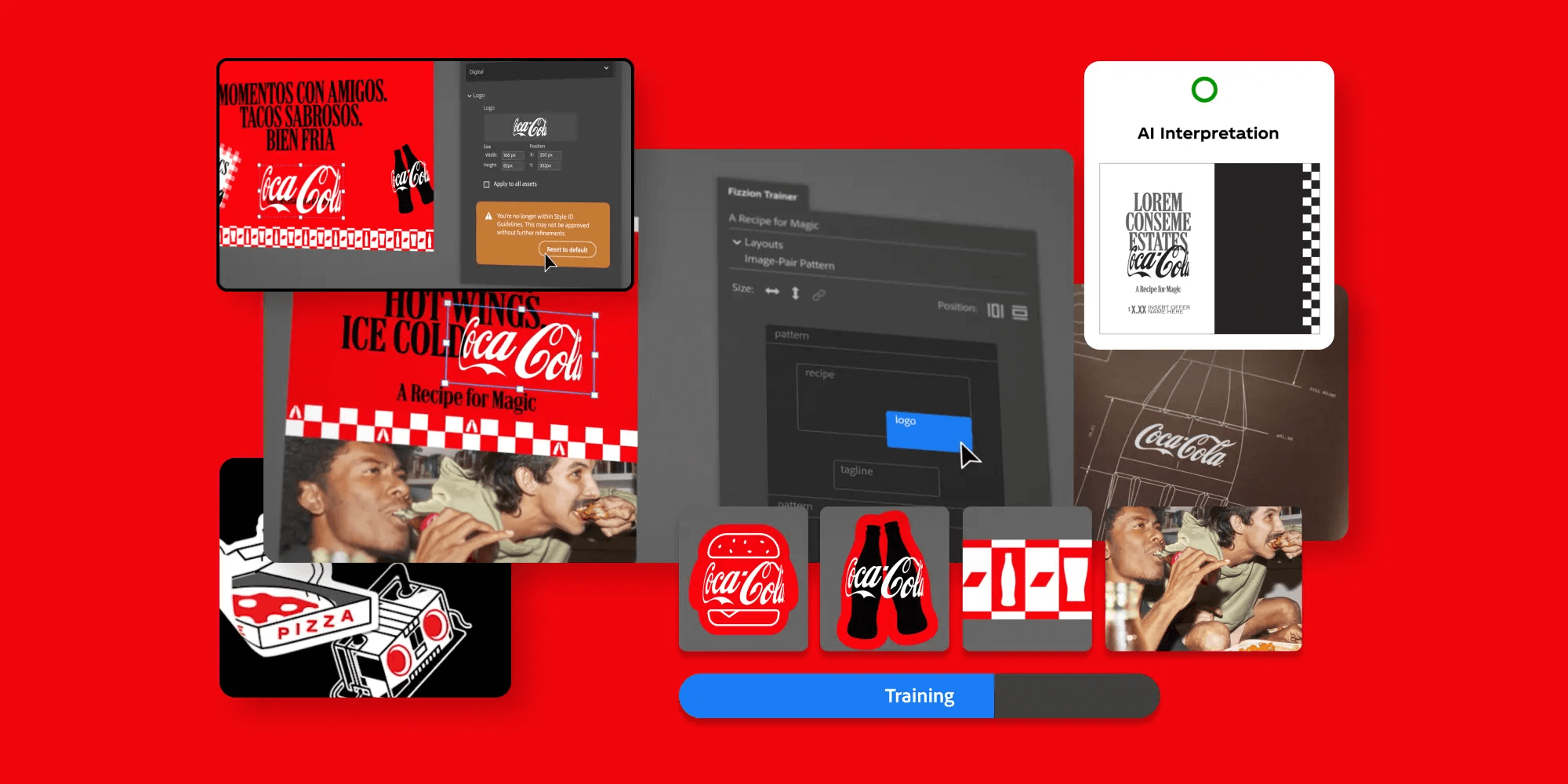 A visualisation of Coca-Cola branding