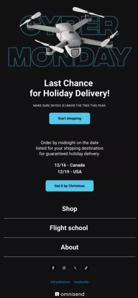 Cyber Monday email template