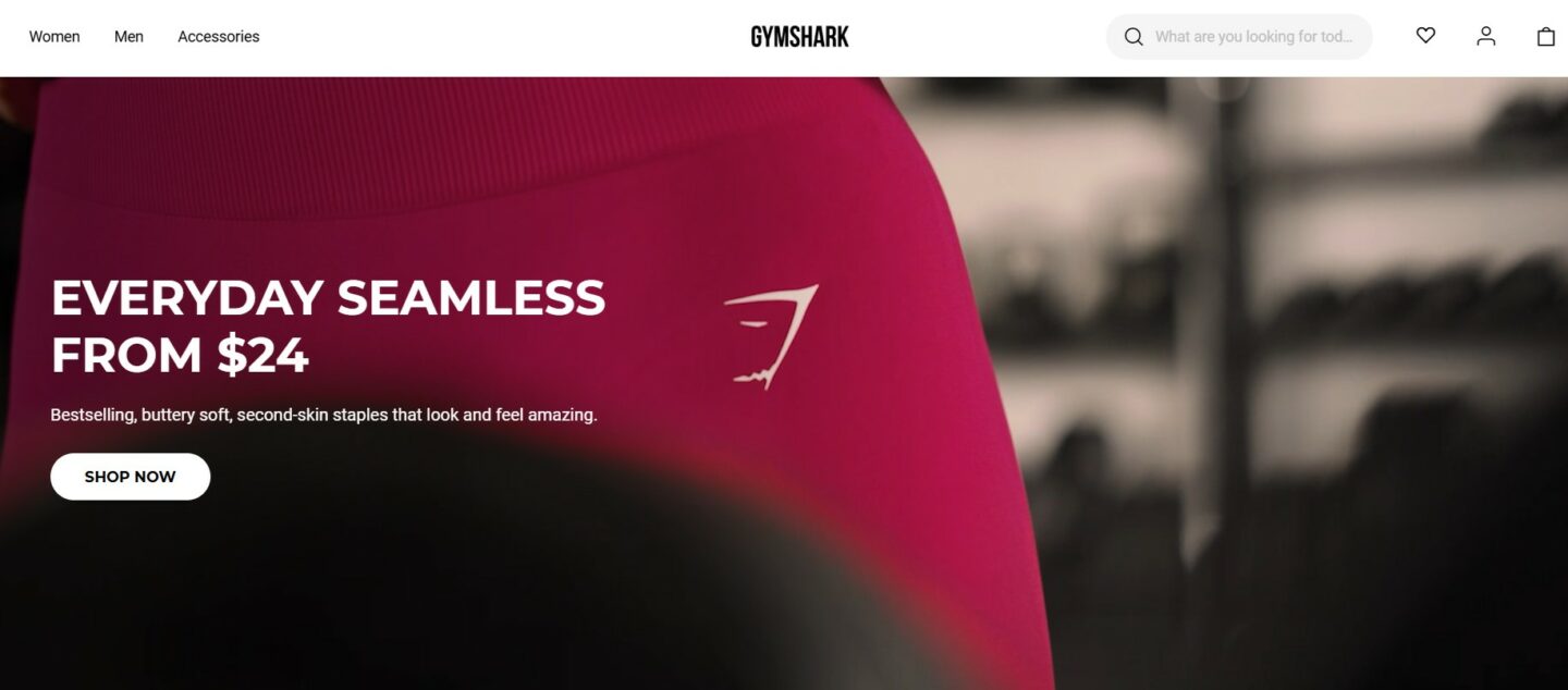 Successful branded dropshipping store example by Gymshark