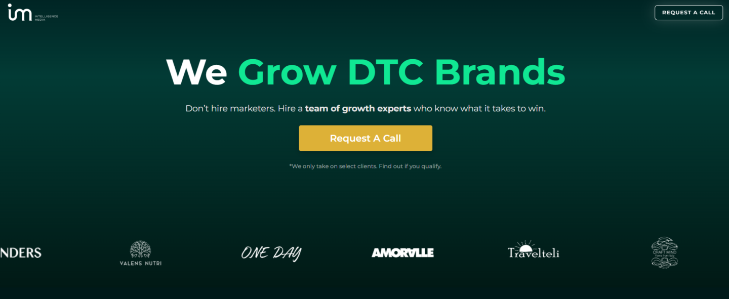 Intelligence Media agency homepage