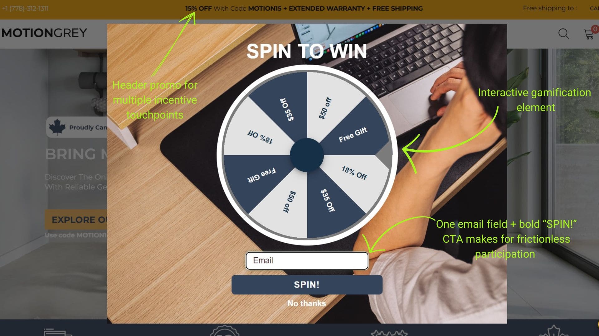 MotionGrey popup