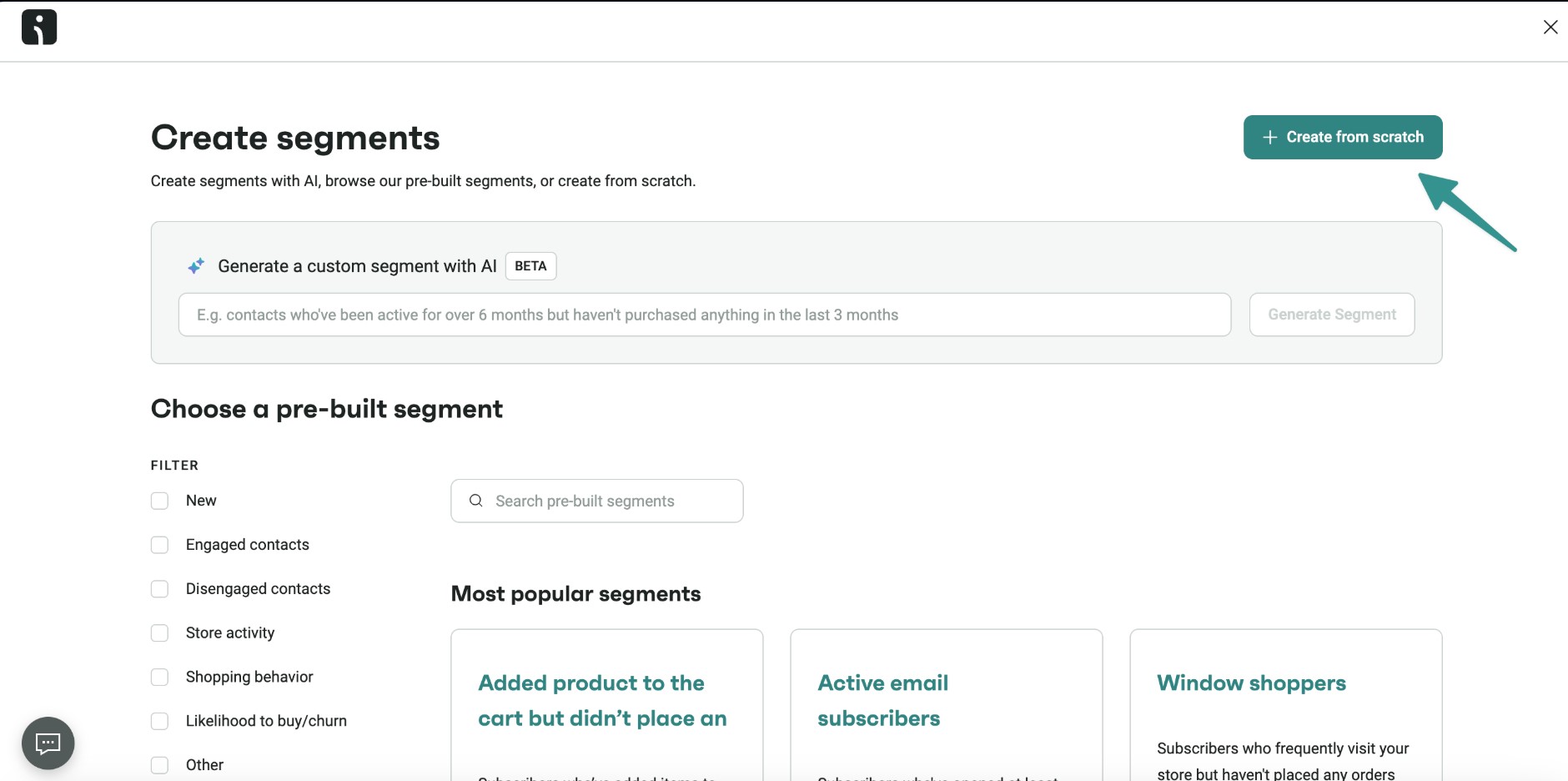Create a segment