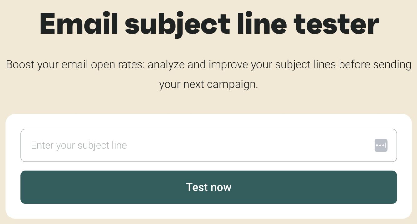 Omnisend subject line tester