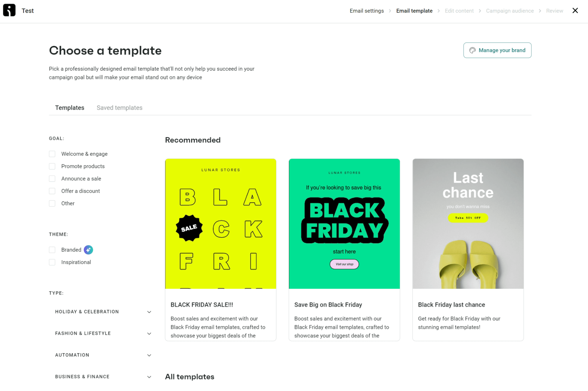 Omnisend templates