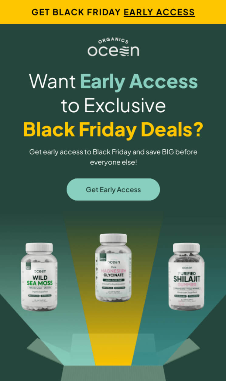 Organics Ocean's early access promotion
