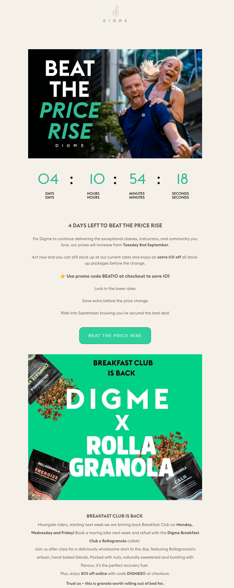Digme Fitness email