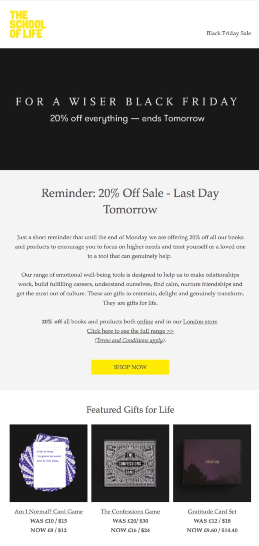 The School of Life's email