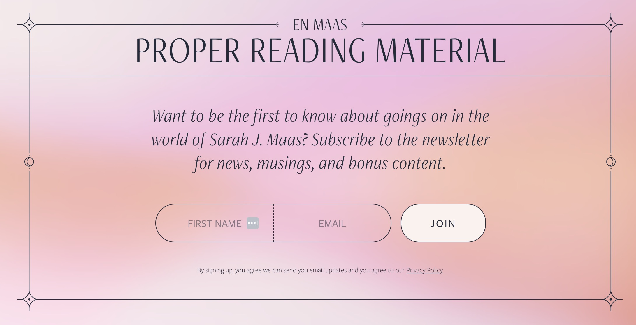 Signup form