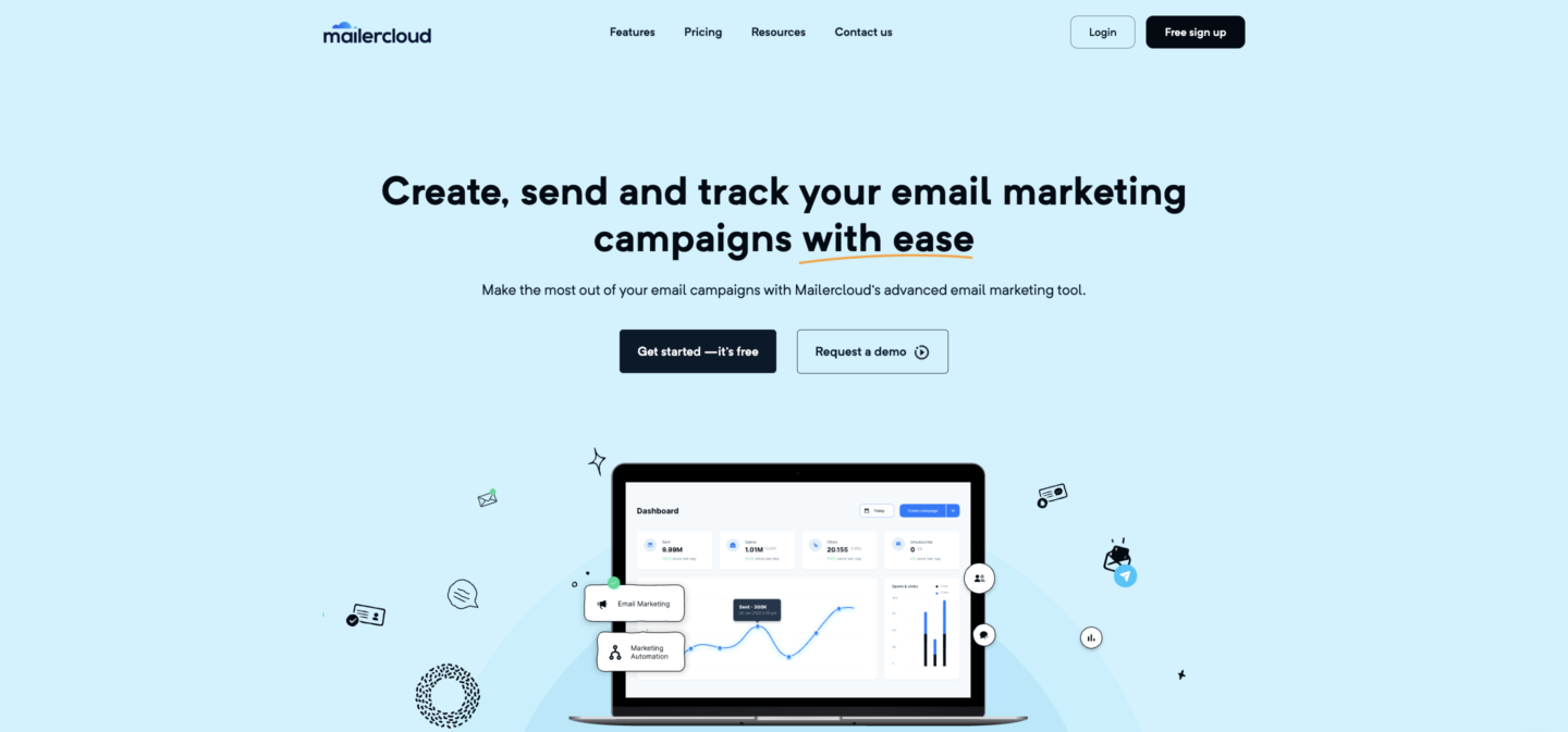 Mailercloud homepage