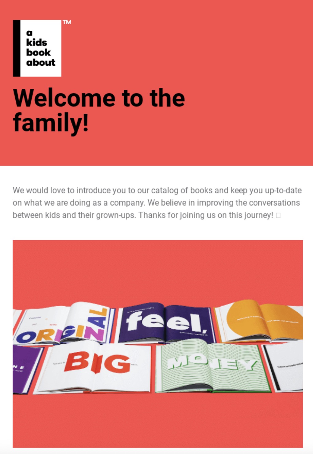 Welcome email