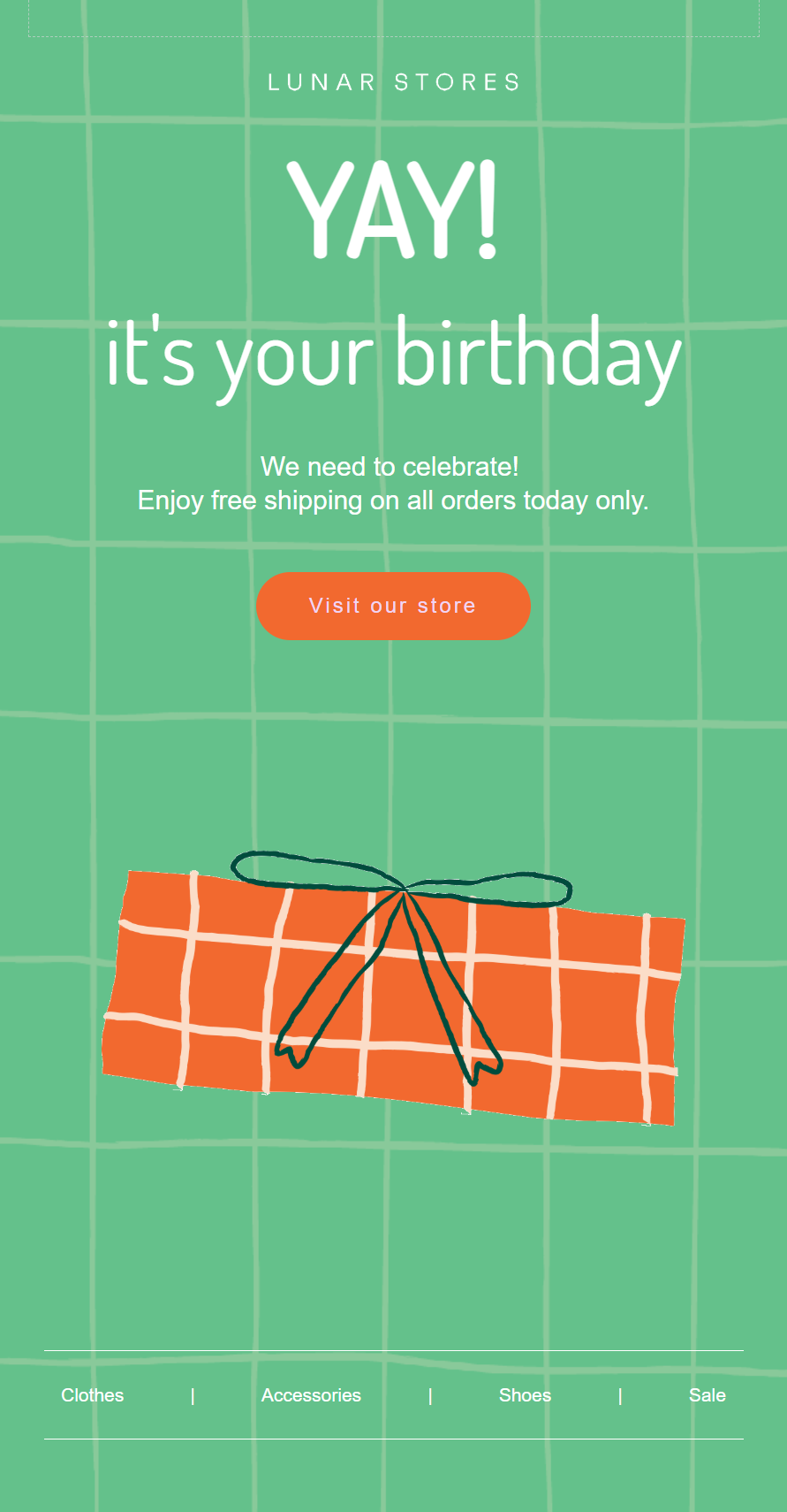 Anniversary email template