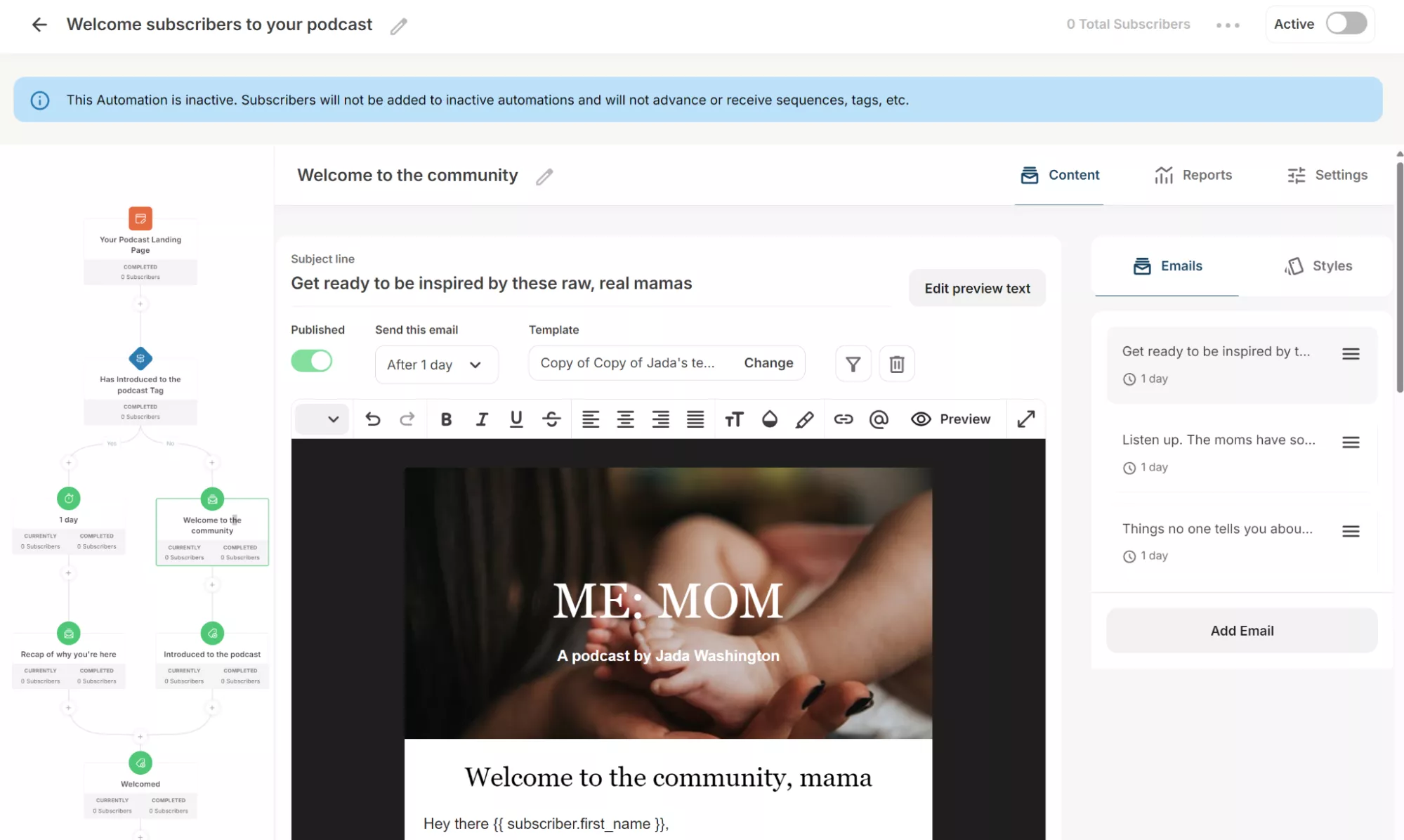 Automation editor