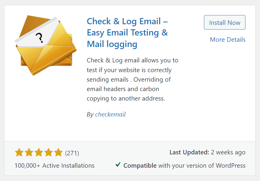 Check & Log Email plugin